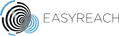 Black and blue Colored Logo of EasyReach with a circular design and text